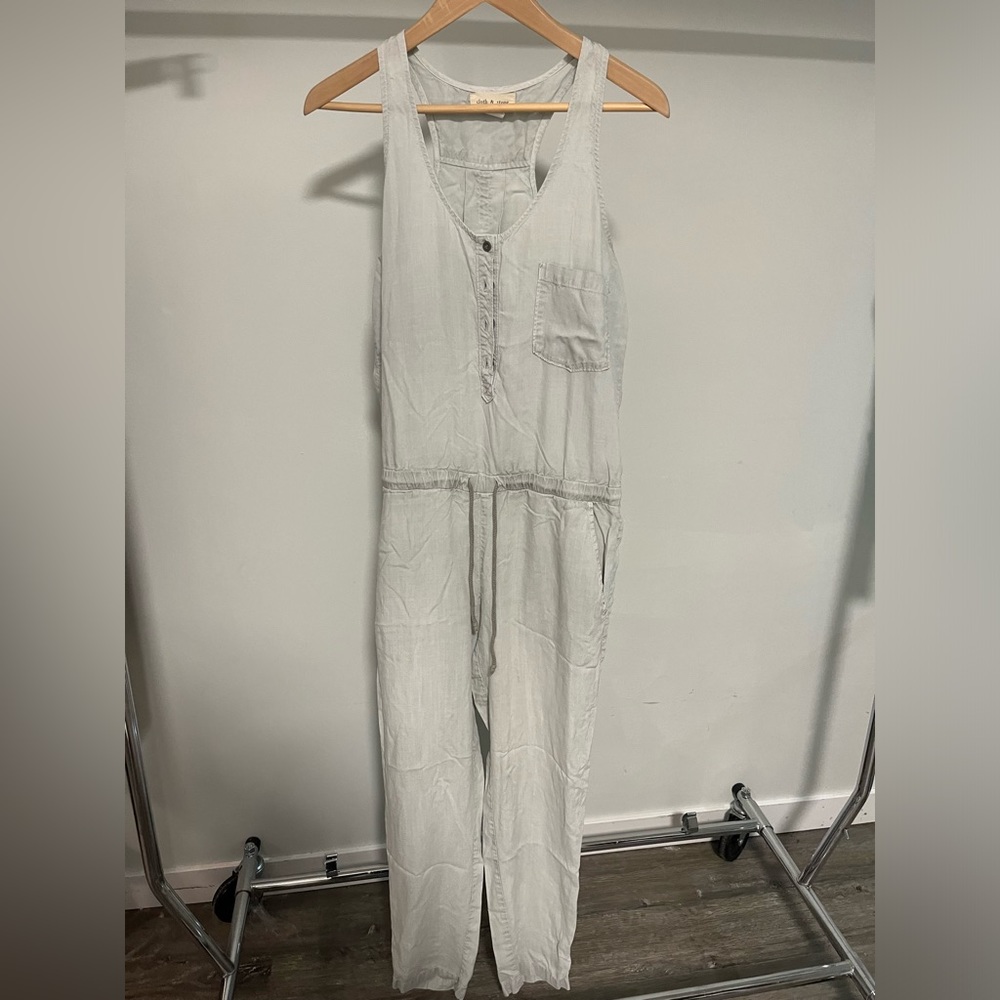 Anthropologie Cloth & Stone Linen Jumpsuit Size M